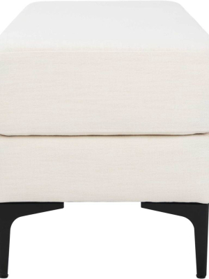 Elaine Rectangular Bench Creme/black