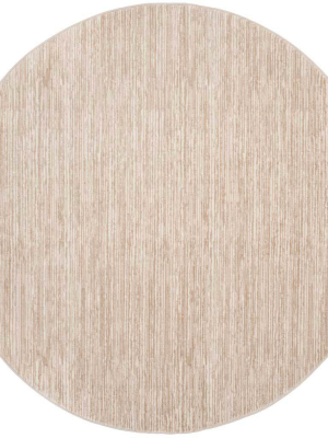 Vision Creme Round Rug