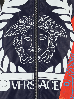 Versace Logo Printed Panelled Jacket