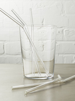 Set Of 8 Glass Straws