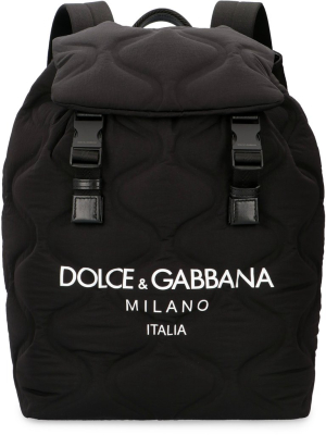 Dolce & Gabbana Logo Quilted Backpack