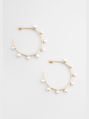 The Pearl-fect Hoop Earrings