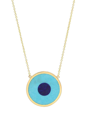 Evil Eye Necklace - Turquoise And Lapis