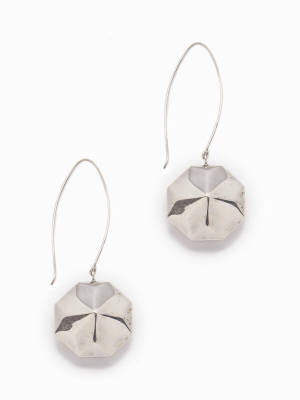 Mattie Disc Dangle Earrings - Silver