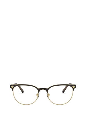 Versace Eyewear Oval Frame Glasses