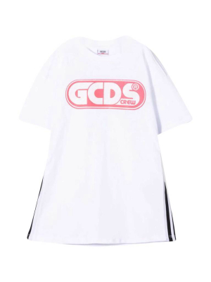 Gcds Kids Logo Printed T-shirt Dress