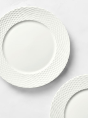 Pillivuyt Basketweave Porcelain Salad Plates