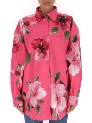 Valentino Floral Printed Buttoned Shirt