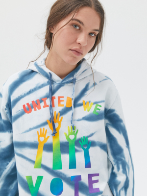 United We Vote Tie-dye Hoodie Sweatshirt