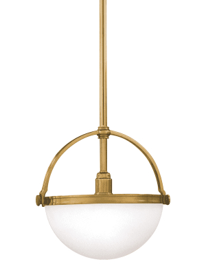 Stratford 1 Light Pendant Aged Brass