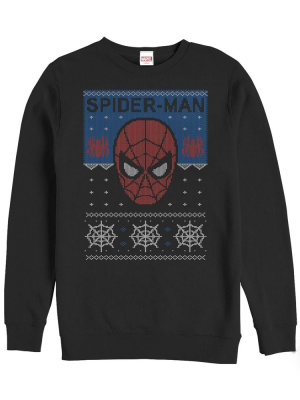 Men's Marvel Ugly Christmas Spider-man Web Sweatshirt