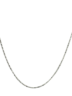 Sterling Silver Twist Serpentine Spool Chain Necklace - Silver (24")