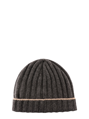 Brunello Cucinelli Ribbed Beanie Hat