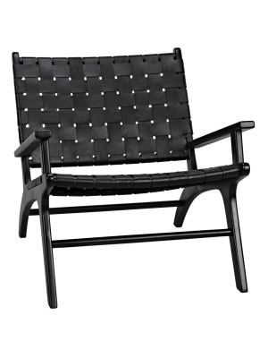 Kamara Arm Chair Black W/black Leather