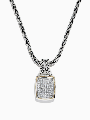 Effy 925 Sterling Silver & 18k Gold Diamond Pendant, 0.27 Tcw