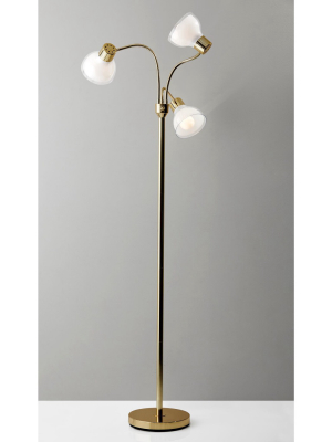 69" Presley 3 Arm Floor Lamp Gold - Adesso