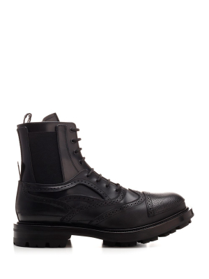 Alexander Mcqueen Lace-up Combat Boots