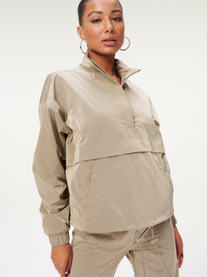 Shine Oversized Anorak | Brindle002