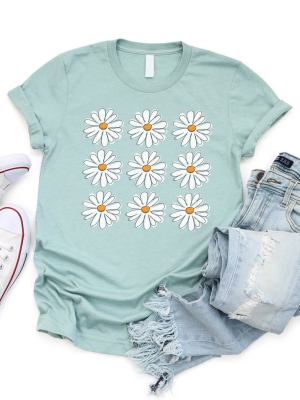 Daisy Pattern Graphic Tee