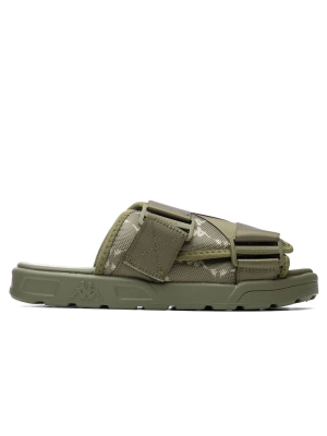 Kappa 222 Banda Mitel 4 Sandals - Green Olive/white