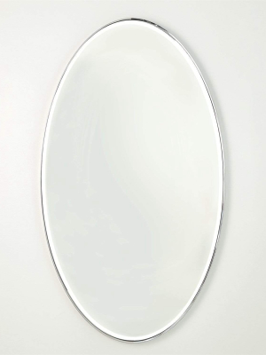 Global Views Elongated Oval Mirror - Large - Nickel