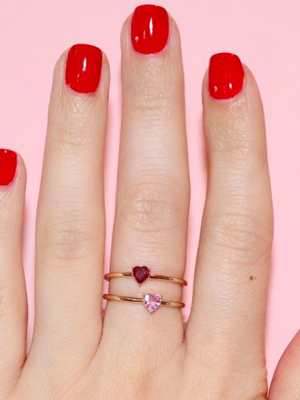 Gigi Heart Ring (ruby Or Pink Sapphire)