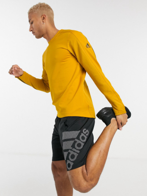 Adidas Training Cold Rdy Sweatshirt In Yellow