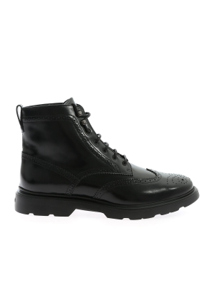 Hogan Perforated Lace-up Boots