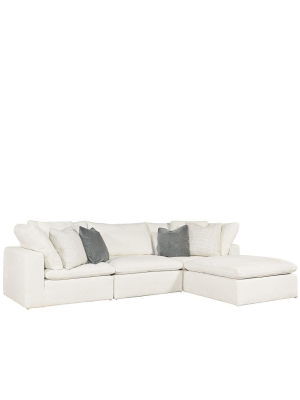 Alchemy Living Montaigne 4 Piece Sectional - White