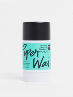 Piper Wai Natural Activated Charcoal Deodorant Scentless - Stick