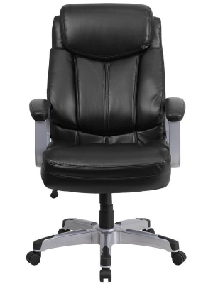 Capacity Big & Tall Black Leather Executive Office Chair