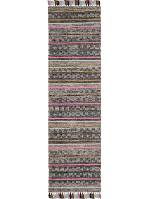 Montauk Black/multi Runner Rug