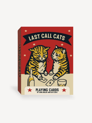 Last Call Cats Playing Cards