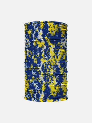 Yellow Navy Digital Camo Neck Gaiter