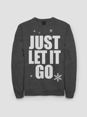 Women's Disney Just Let It Go Graphic Sweatshirt - Gray