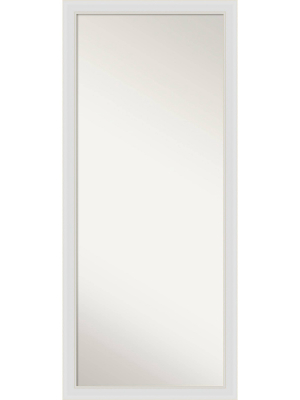 28" X 64" Flair Soft Framed Full Length Floor/leaner Mirror White - Amanti Art