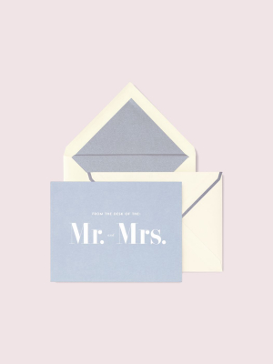 "mr. & Mrs." Thank You Card Set