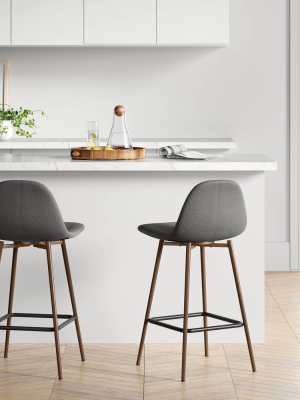 Set Of 3 Copley Upholstered Counter Height Barstools Dark Gray - Project 62™