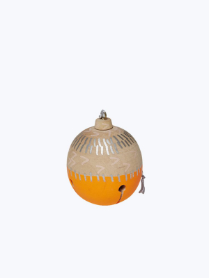 Neon Orange Wood Ding Bell