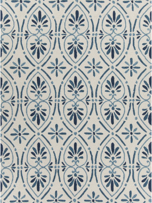 Terra Collection Hand-tufted Area Rug In Cream & Blue