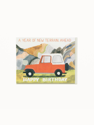 Year Of New Terrain Birthday Card