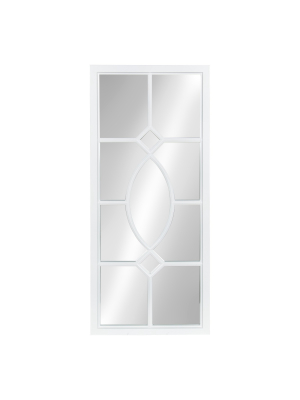 13" X 30" Cassat Framed Wall Accent Mirror White - Kate And Laurel
