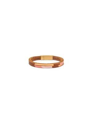 Pecos Leather Bracelet - Rose Gold