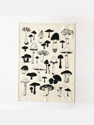 Mushrooms Kitchen Towel - Natural