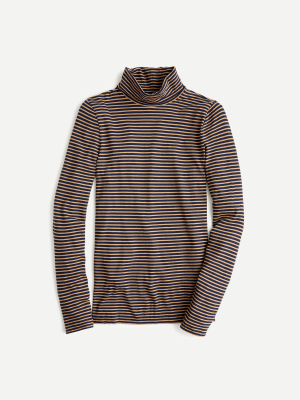 Tissue Turtleneck T-shirt In Stripes