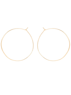 14k Extra Large Hammered Hoops