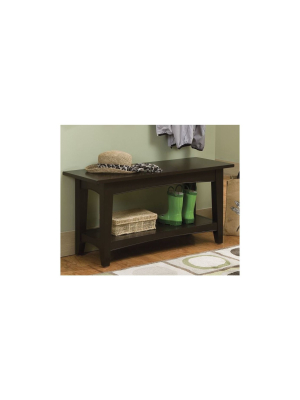 Cottage Bench With Shelf - Alaterre