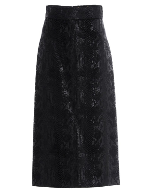 Saint Laurent High-waisted Midi Skirt