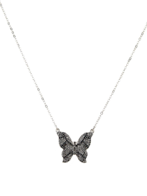 Pave Butterfly Necklace