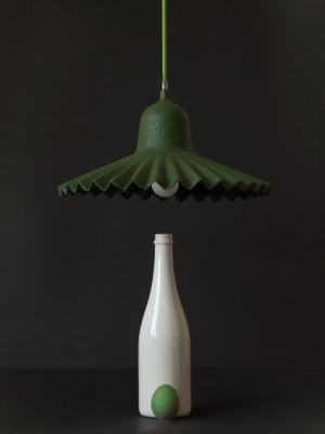 Egg Of Columbus Suspended Carton Lamp In Green